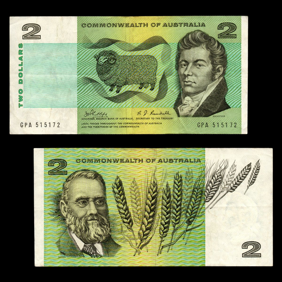 1968 $2 Phillips/Randall CoA General Prefix R83 Fine