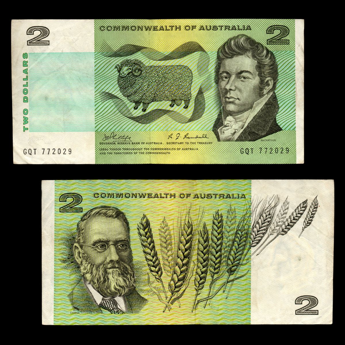1968 $2 Phillips/Randall CoA General Prefix R83 Fine