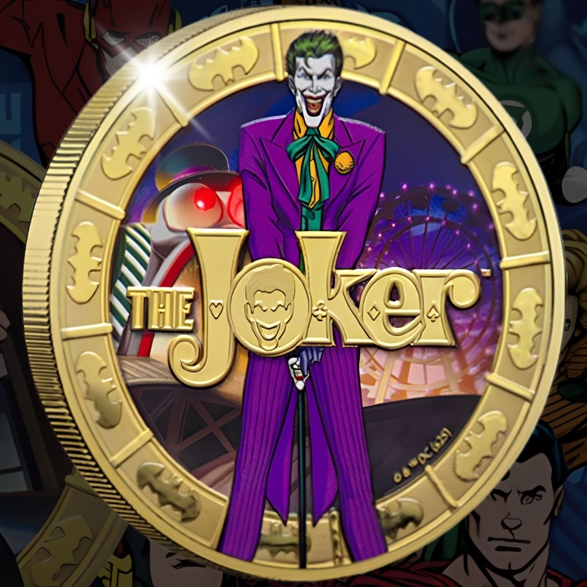 2025 Solomon Islands 50c DC Joker Gold Plated 27.5g CN Coin in Card