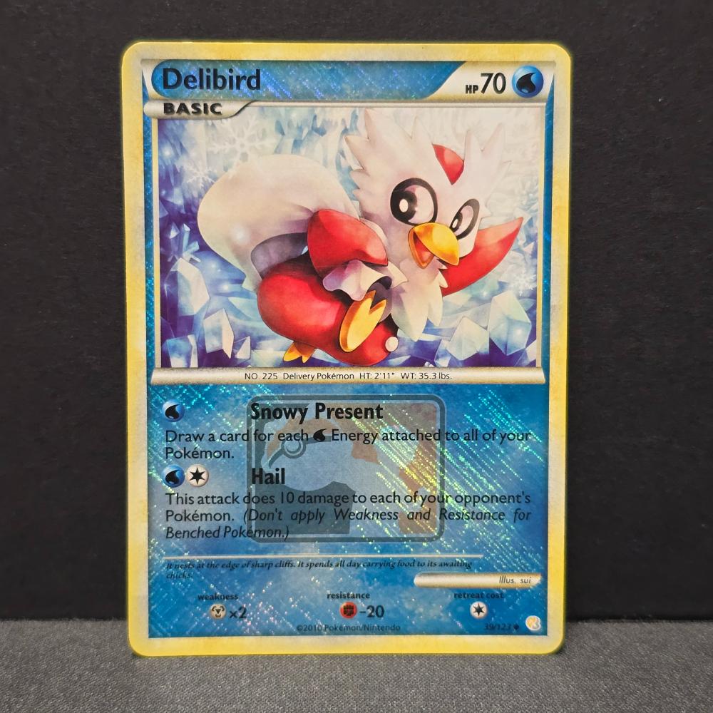 League Promo - 39/123 - Delibird - Crosshatch Reverse Holo [MP] - English Pokémon TCG