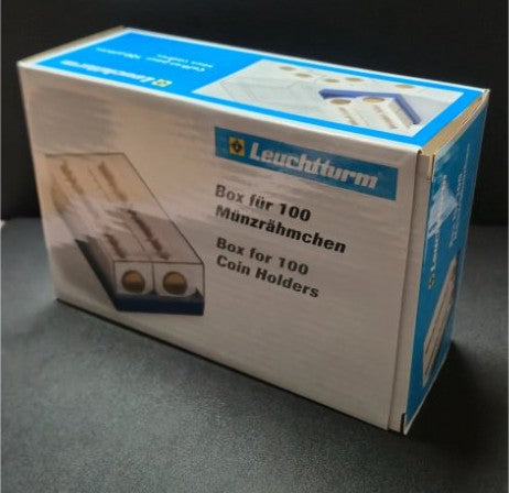 Lighthouse Plastic Box for 100 2x2 Coin Holders - Blue