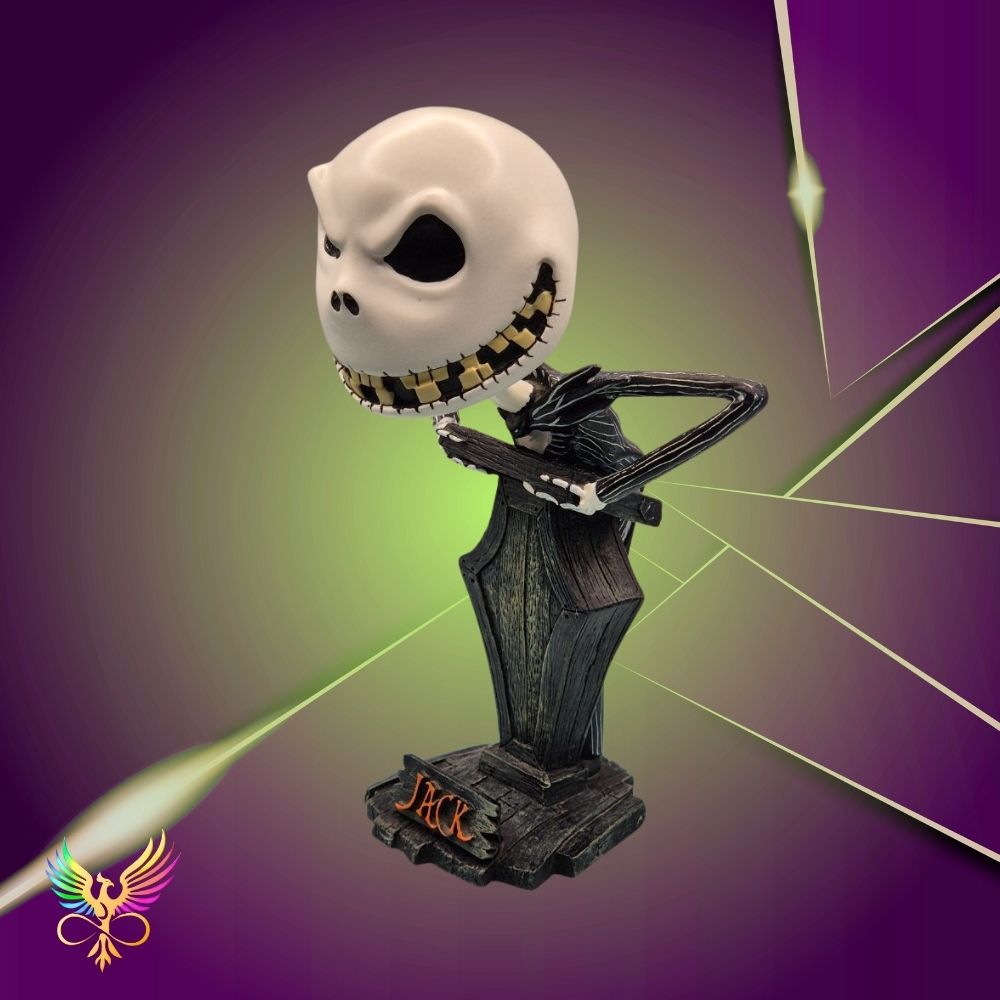 NECA Nightmare Before Christmas Head Knocker Jack Skellington Resin Statue Unboxed