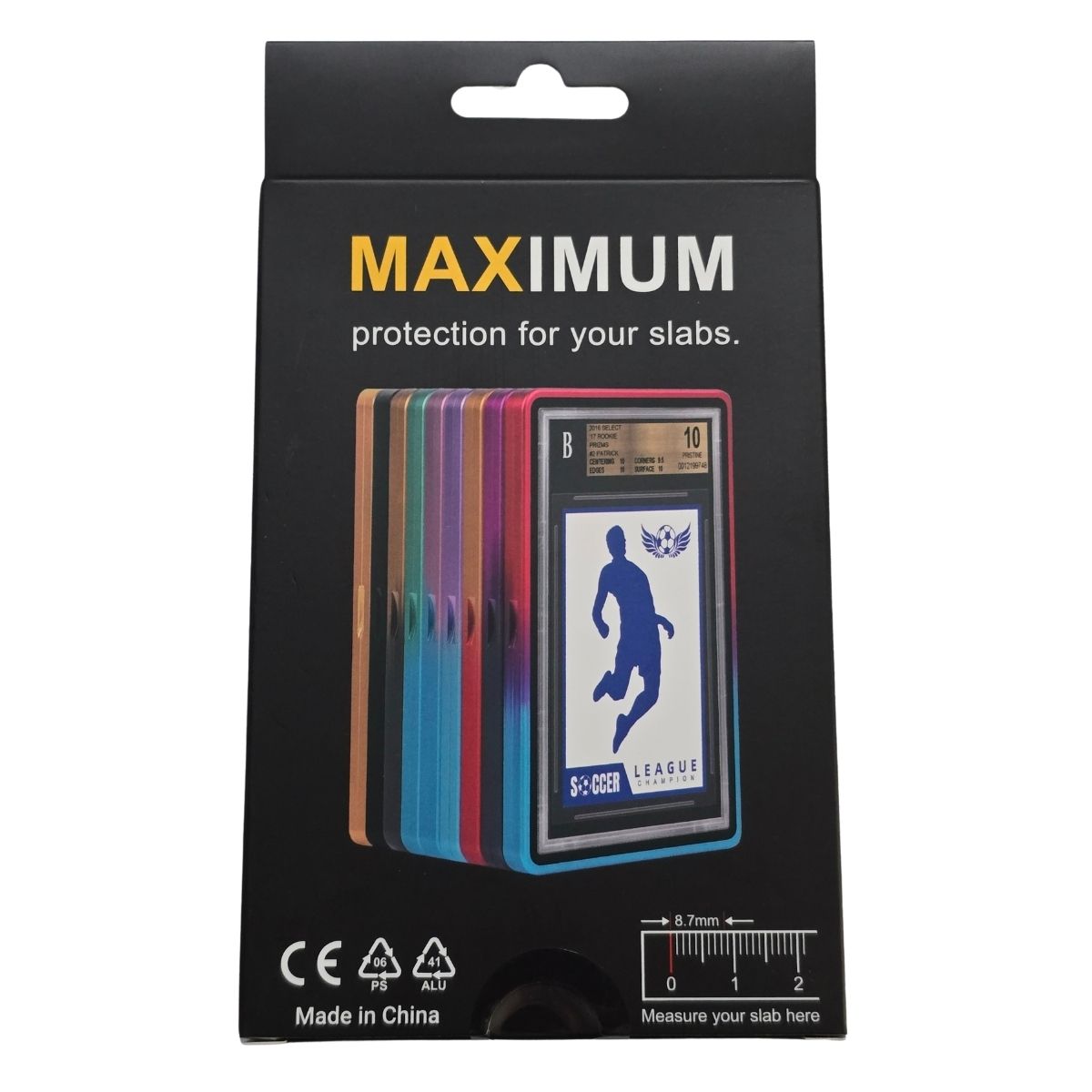 Aluminium Graded Card Slab Protector (BGS) – GRADIENT RED/GOLD