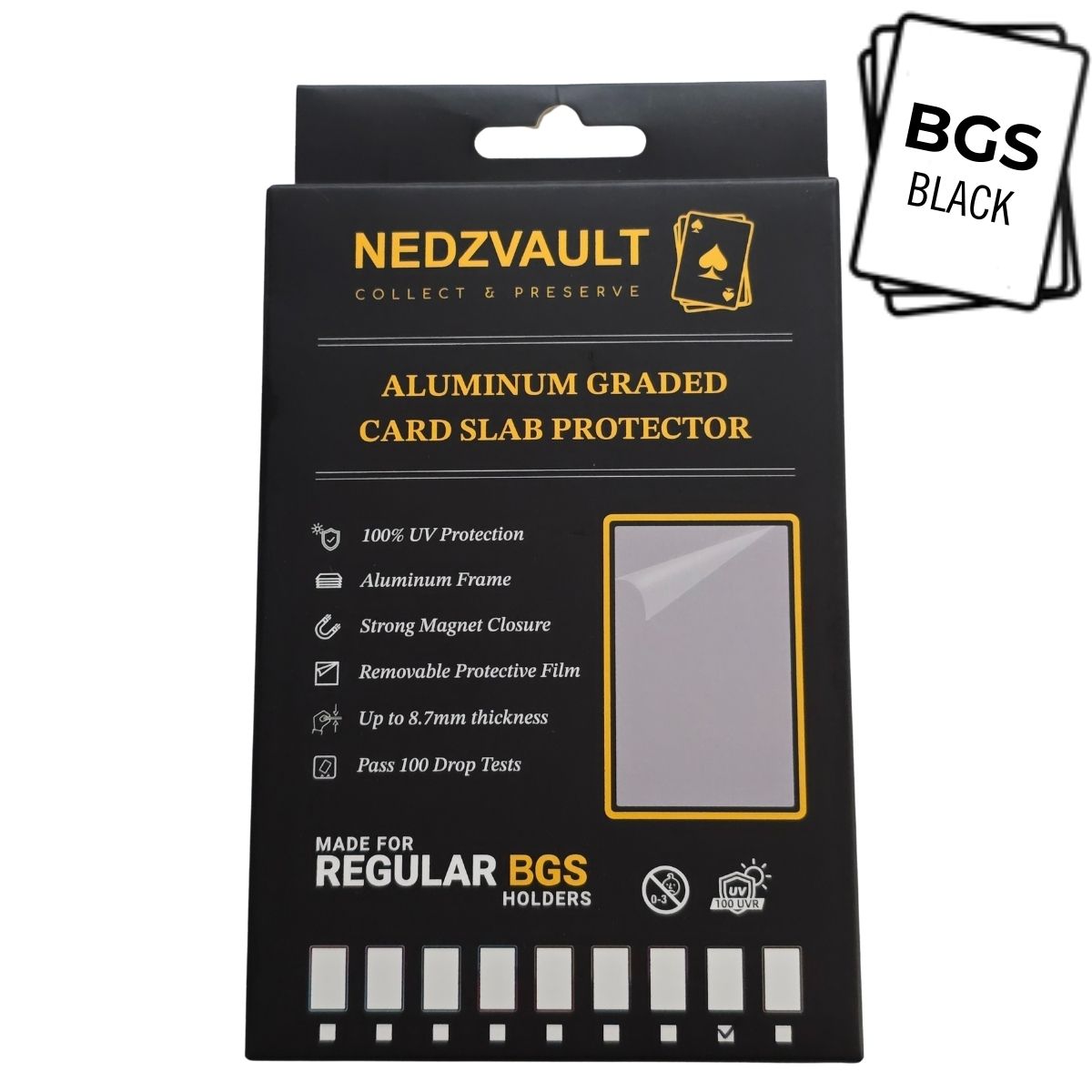 Aluminium Graded Card Slab Protector (BGS) – BLACK