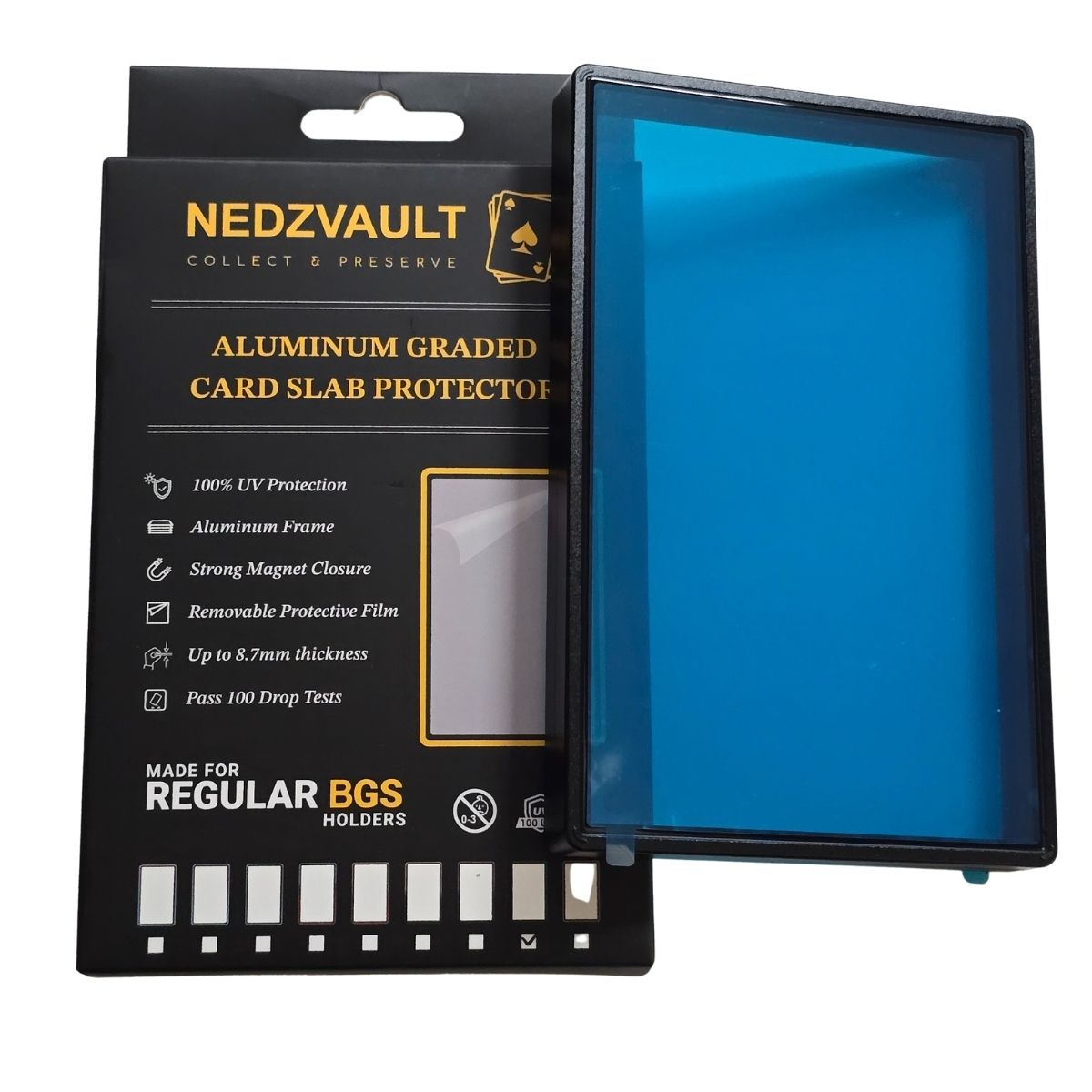 Aluminium Graded Card Slab Protector (BGS) – BLACK