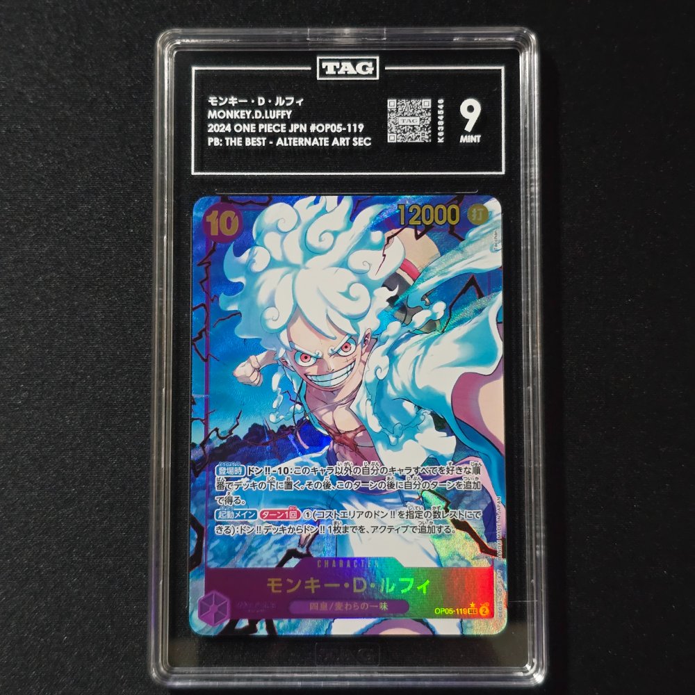 2024 One Piece - Monkey D. Luffy - Parallel Secret Rare [Reprint] - Japanese OP05-119 - TAG Mint 9