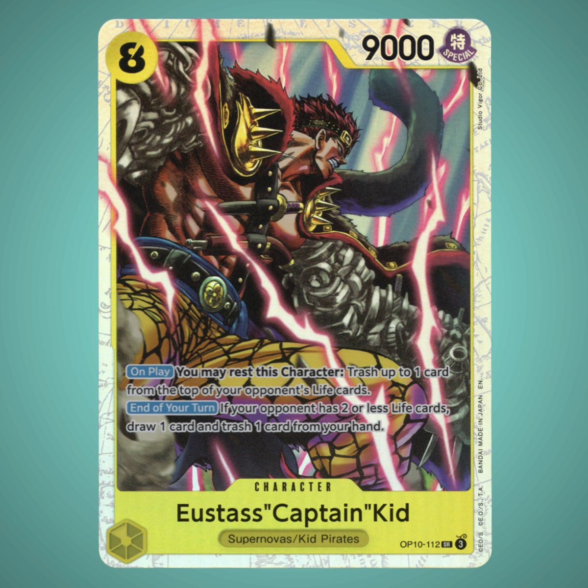 OP10-112 – Eustass "Captain" Kid – Super Rare [Reprint] – One Piece TCG