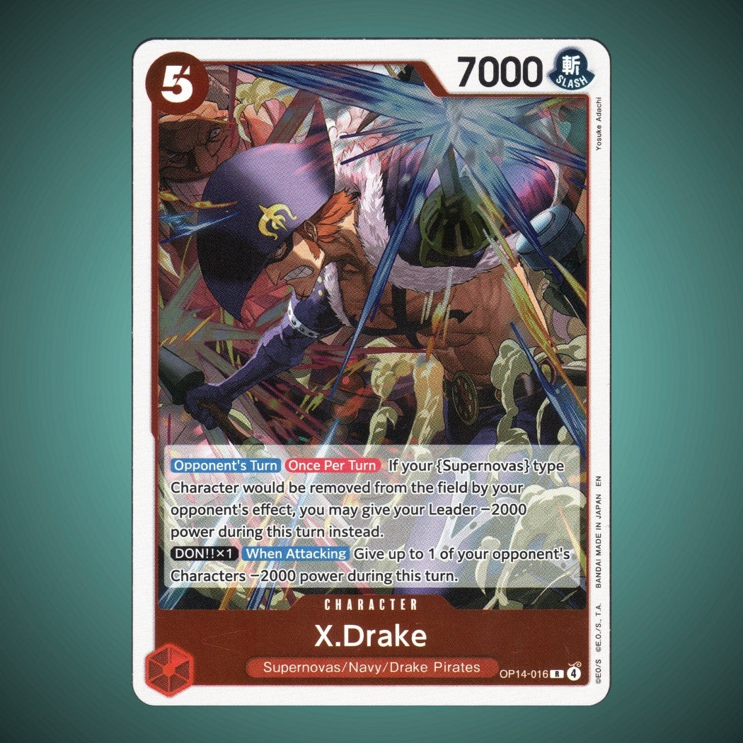 OP14-016 – X.Drake – Rare – One Piece TCG