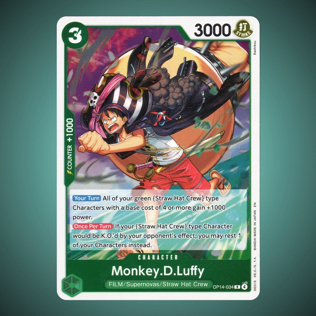 OP14-034 – Monkey D. Luffy – Rare – One Piece TCG