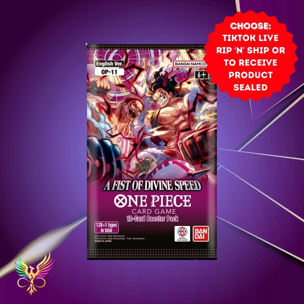One Piece Card Game OP-11 English A Fist Of Divine Speed Booster Pack art