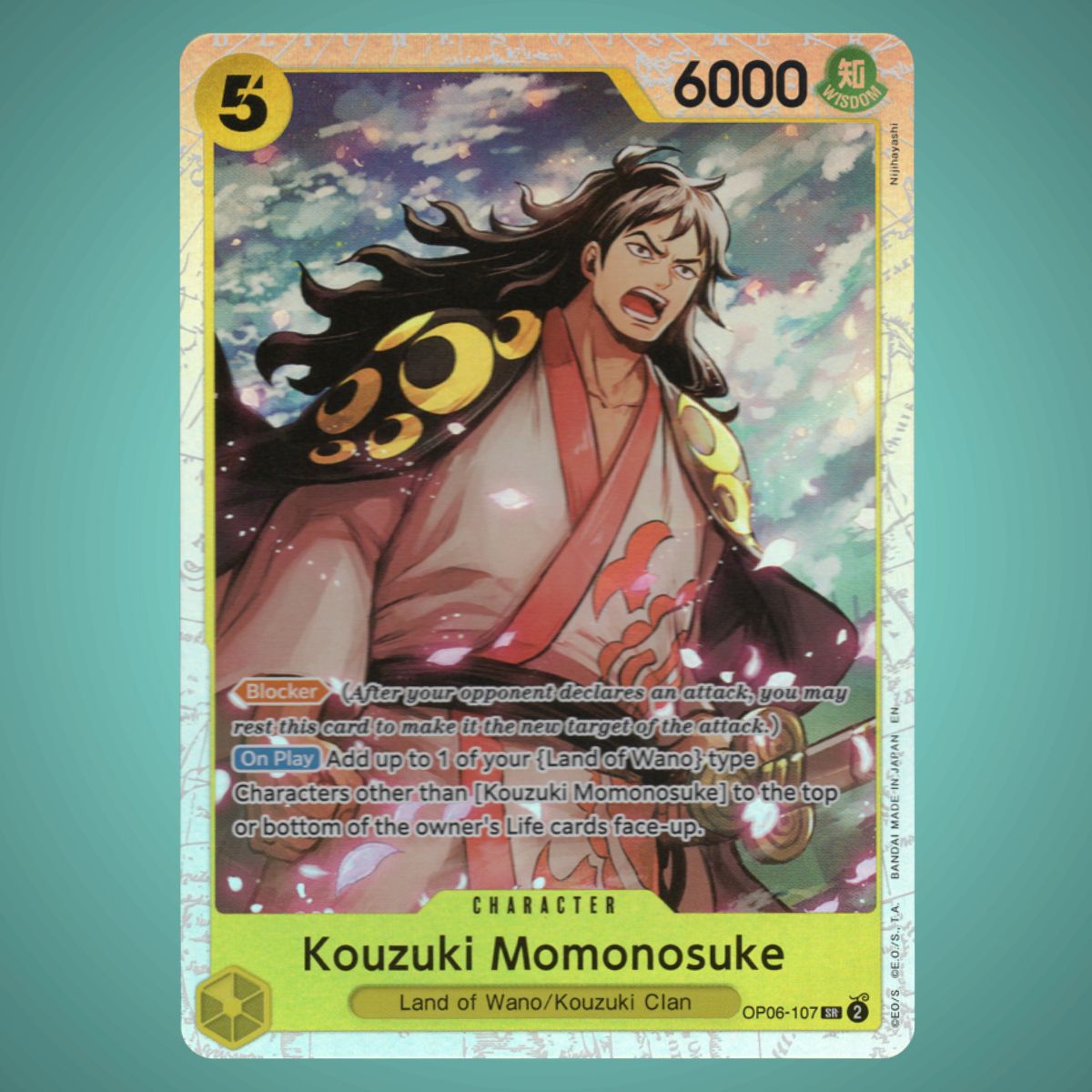 OP06-107 – Kouzuki Momonosuke – Super Rare [Reprint] – One Piece TCG