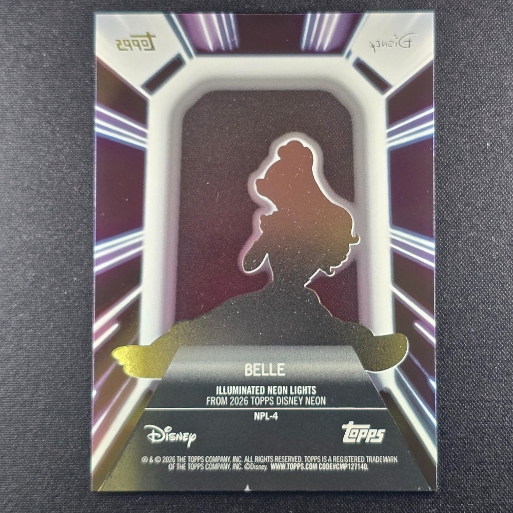 2026 Topps® Neon Disney PETG Lights #NPL-4 Belle