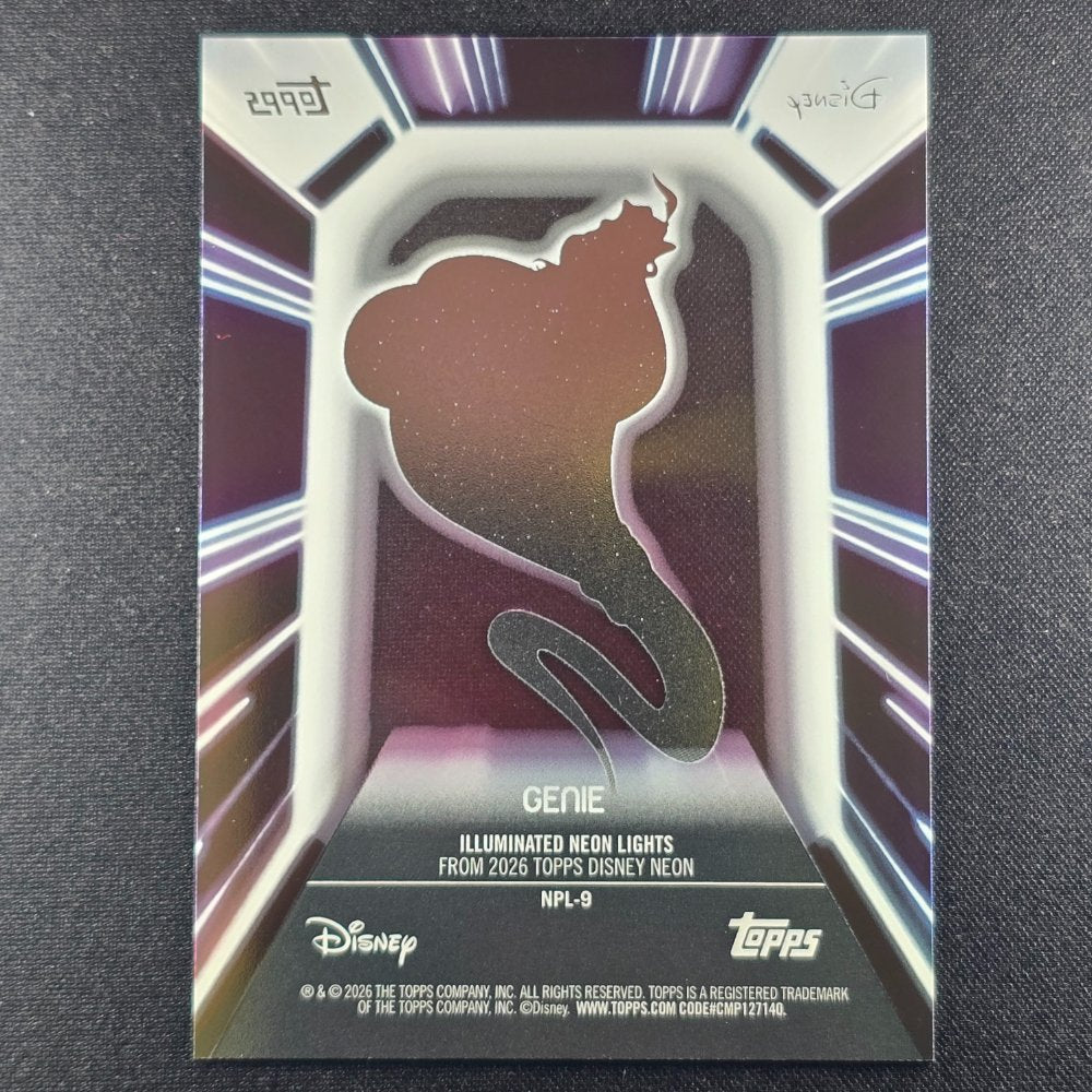 2026 Topps® Neon Disney PETG Lights #NPL-9 Genie [Aladdin]