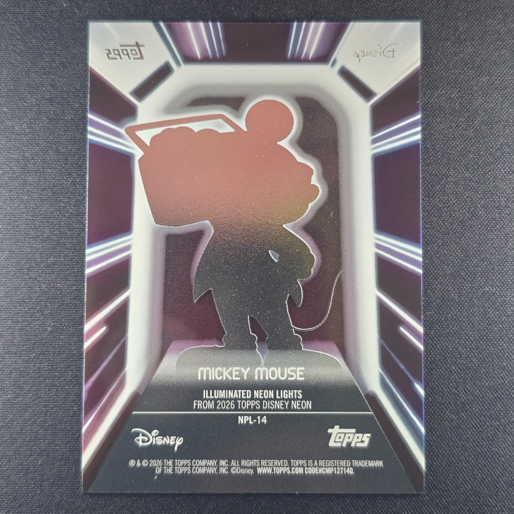 2026 Topps® Neon Disney PETG Lights #NPL-14 Mickey Mouse