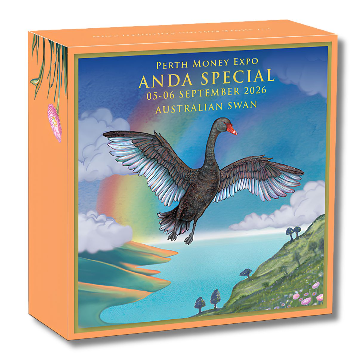 2026 $1 ANDA Perth Money Expo Australian Swan 1oz Coloured Silver Coin