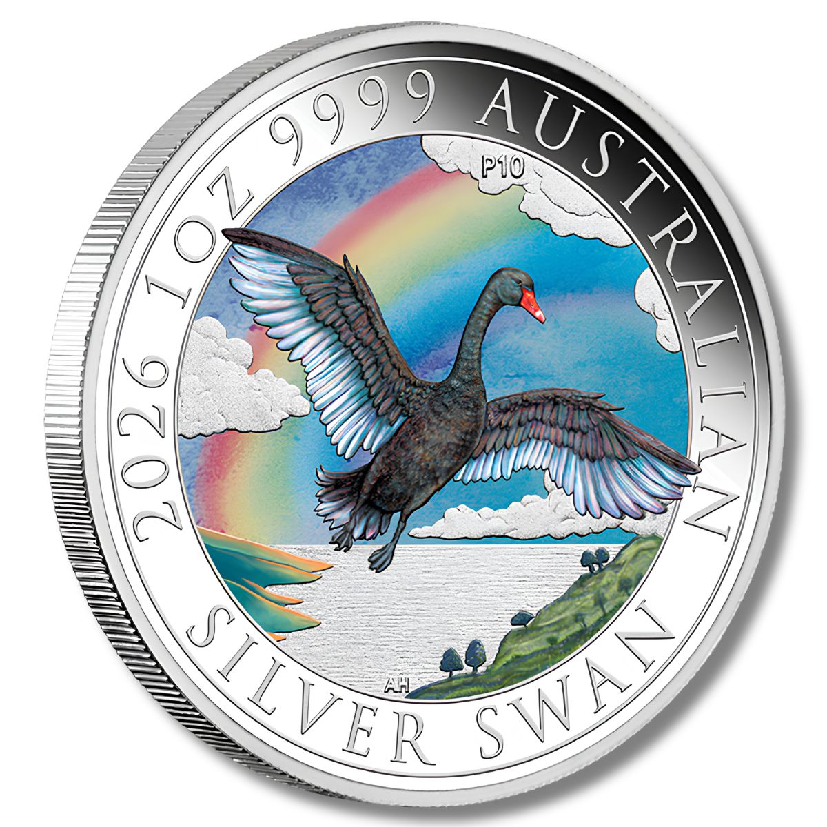 2026 $1 ANDA Perth Money Expo Australian Swan 1oz Coloured Silver Coin