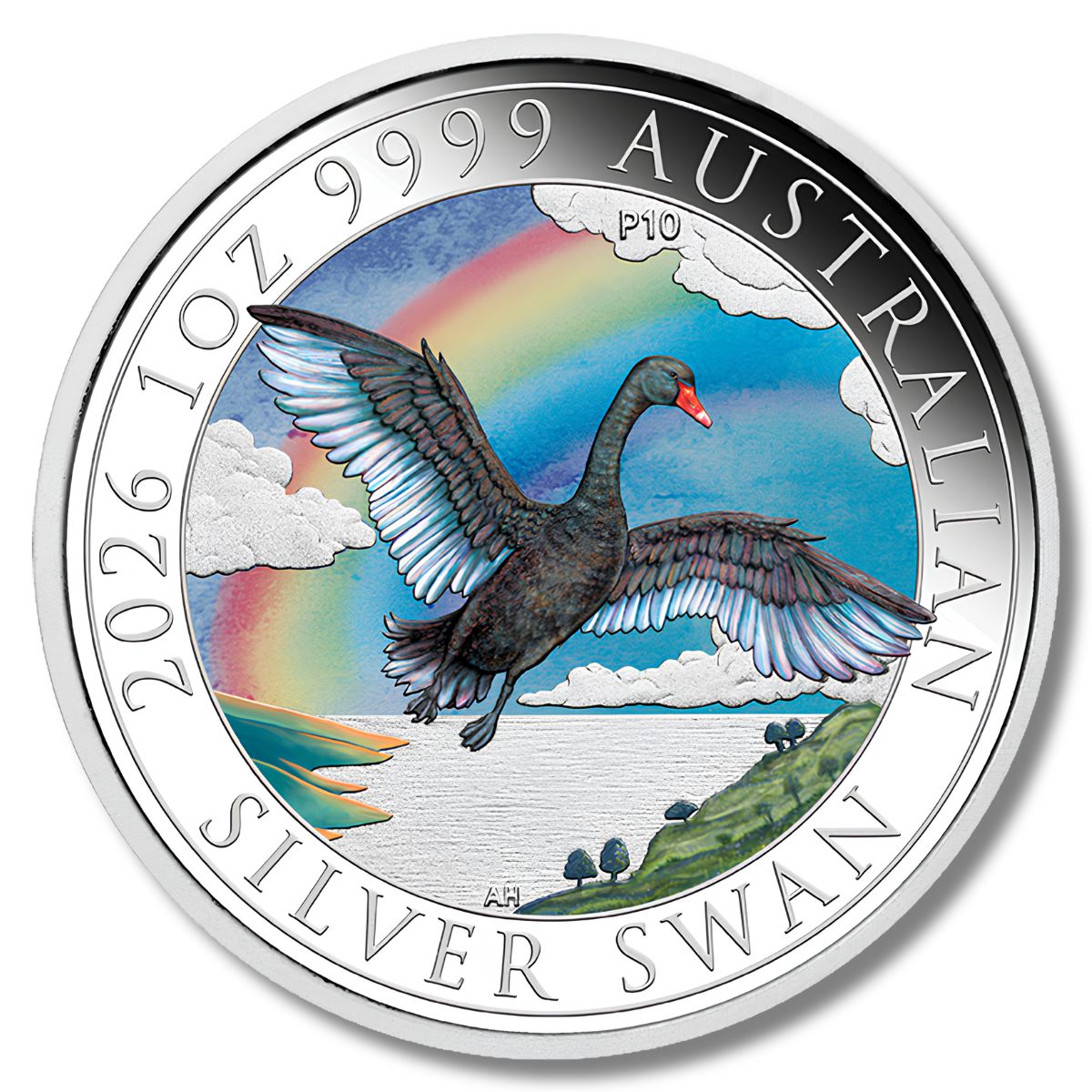 2026 $1 ANDA Perth Money Expo Australian Swan 1oz Coloured Silver Coin