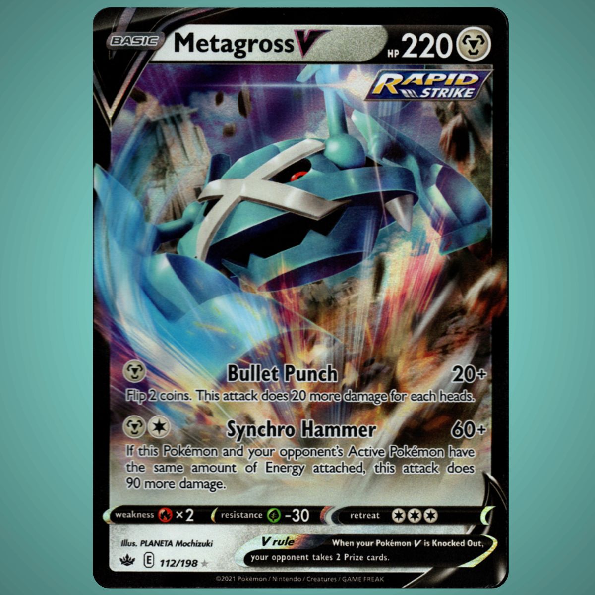Chilling Reign - 112/198 - Metagross V - Ultra Rare – English Pokémon TCG