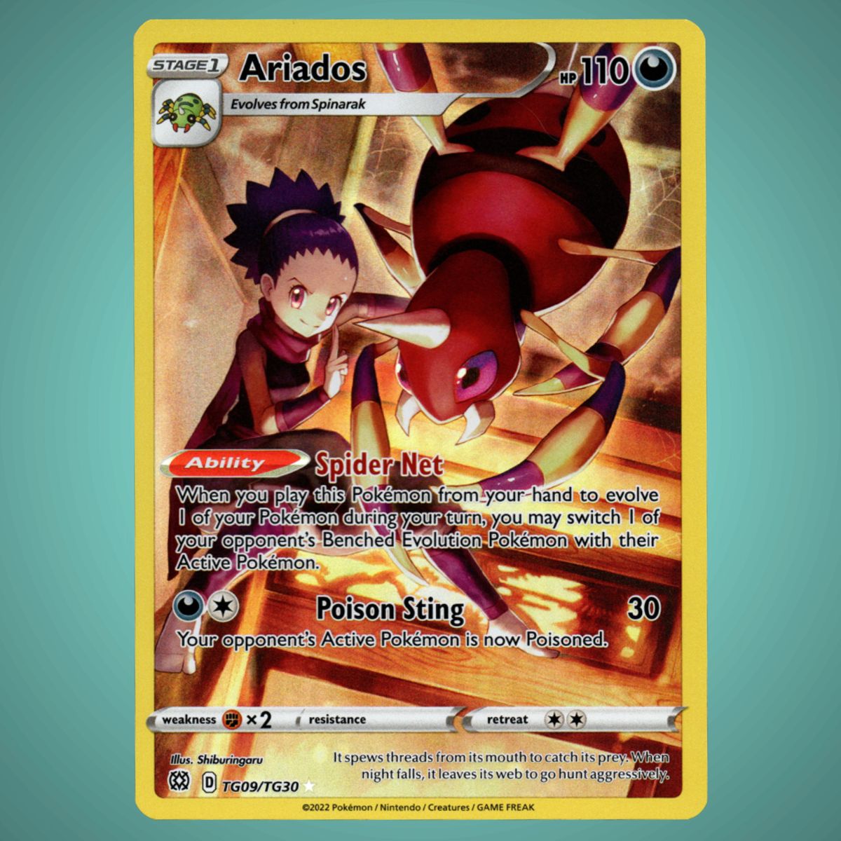 Brilliant Stars - TG09/TG30 - Ariados - Ultra Rare – English Pokémon TCG