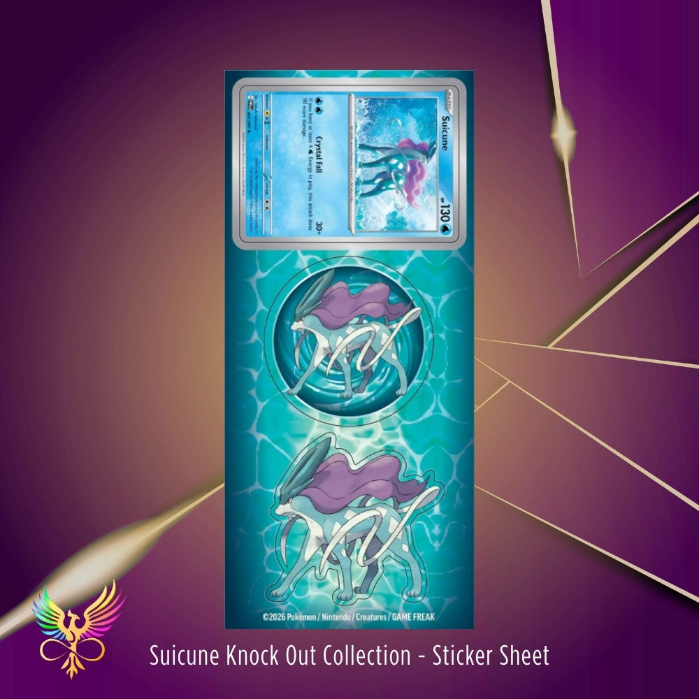 Pokémon TCG: Knock Out Collection Suicune Sticker Sheet
