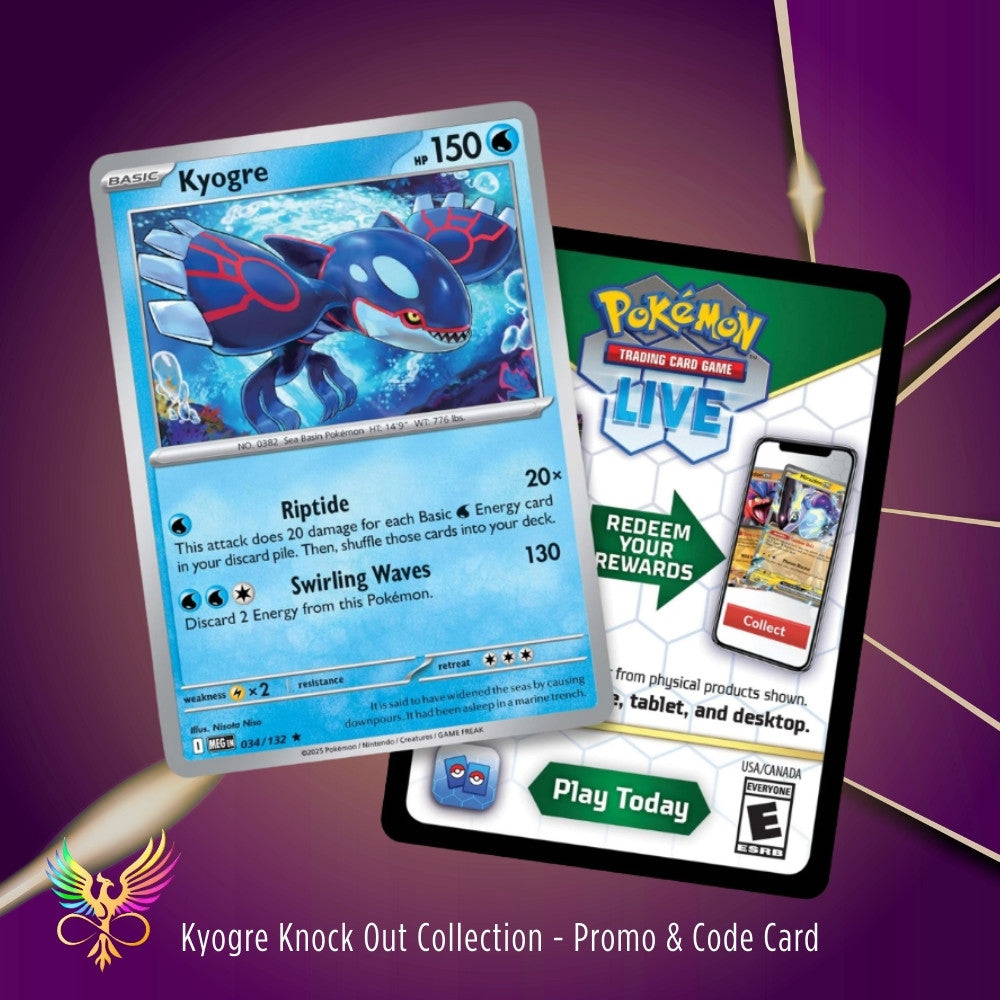 Pokémon TCG: Knock Out Collection Kyogre Promo & Code Card