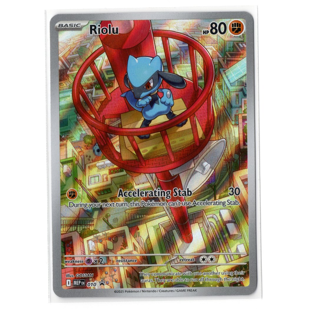 Mega Evolutions Promo - 010- Riolu – Black Star English Pokémon TCG