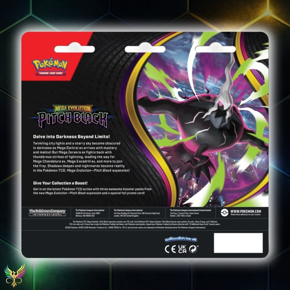 Pokémon TCG: Mega Evolution Pitch Black 3-Pack Blister