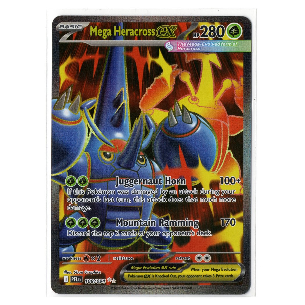 Phantasmal Flames - 108/094 - Mega Heracross EX - Ultra Rare  – English Pokémon TCG