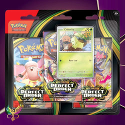 collectible pokemon trading card games mega evolutions 3pk blister Pokemon TCG: Mega Evolution Perfect Order 3-Pack Blister