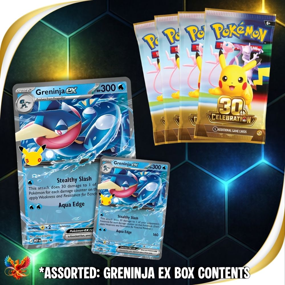 Pokémon TCG: 30th Celebration ex Box (Assorted - Sylveon ex OR Greninja ex)