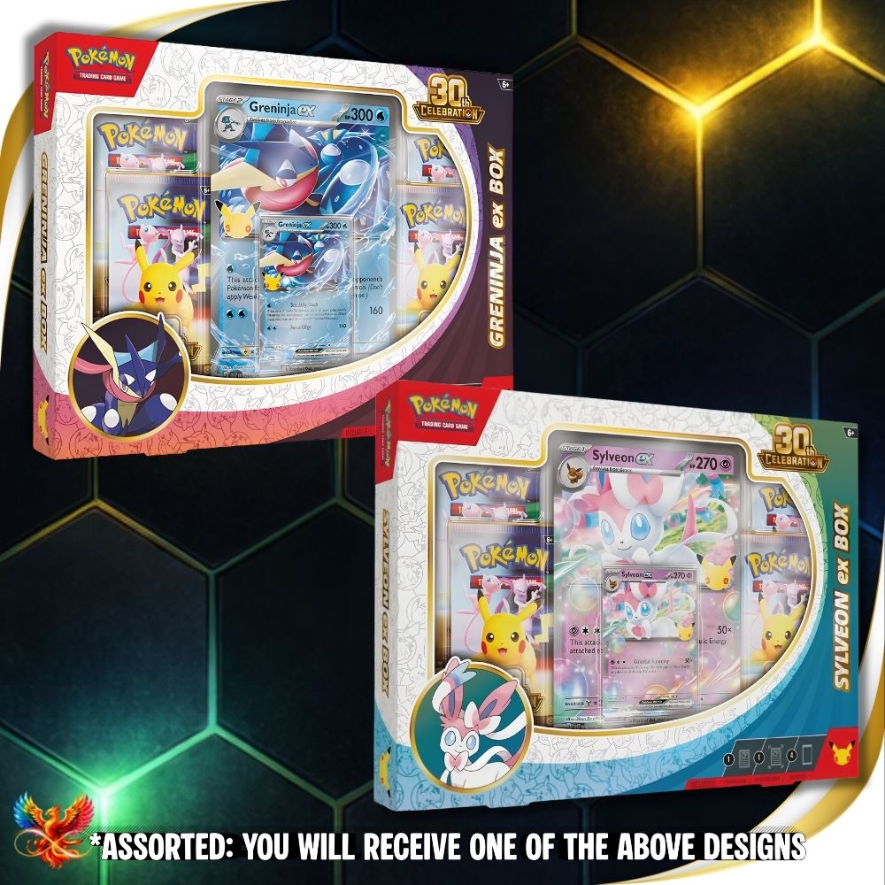 Pokémon TCG: 30th Celebration ex Box (Assorted - Sylveon ex OR Greninja ex)