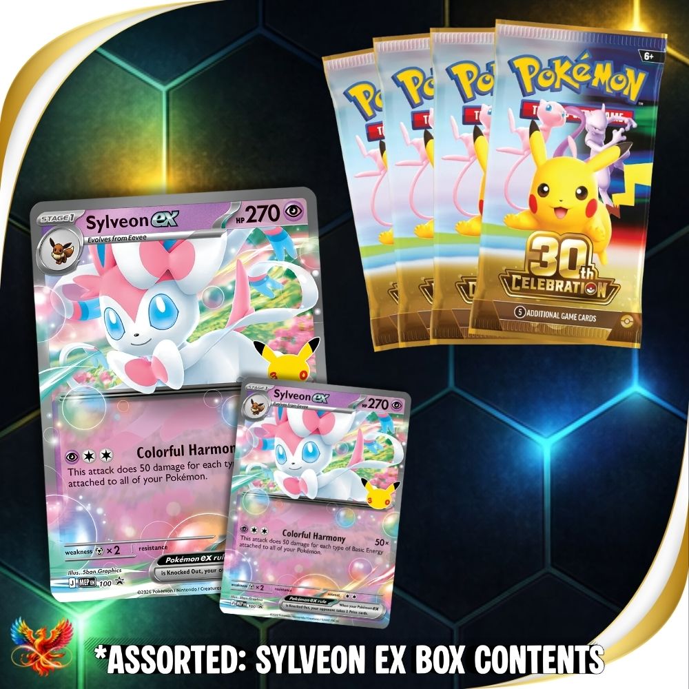Pokémon TCG: 30th Celebration ex Box (Assorted - Sylveon ex OR Greninja ex)