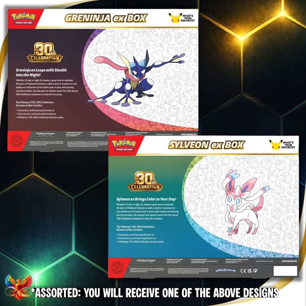 Pokémon TCG: 30th Celebration ex Box (Assorted - Sylveon ex OR Greninja ex)