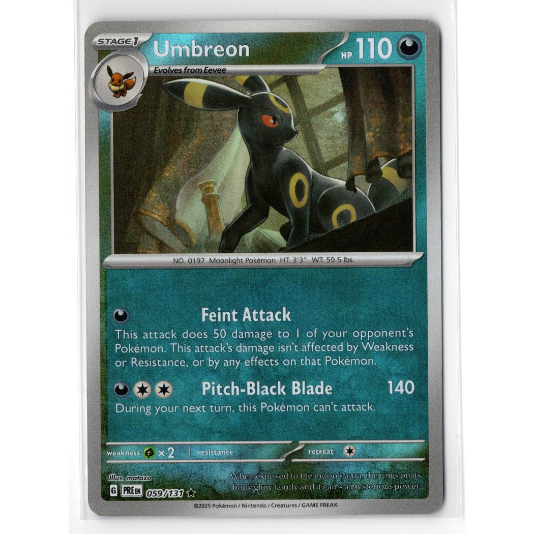 Prismatic Evolutions - 059/131 - Umbreon – Rare (Poke Ball Pattern) - English Pokémon TCG