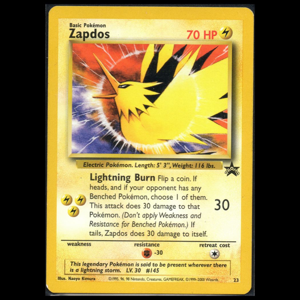 Wizards of the Coast - #23 - (LP) Zapdos - Black Star Promo – English Pokémon TCG
