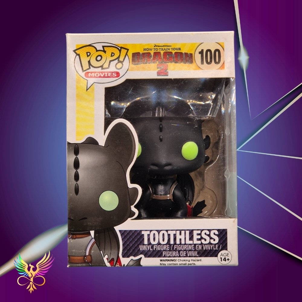 Packaged Toothless vinyl figure from How to Train Your Dragon 2 with Pop! Movies branding.