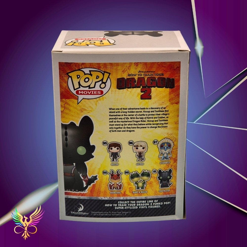 Pop! Movies Dragon 2 packaging on a purple background