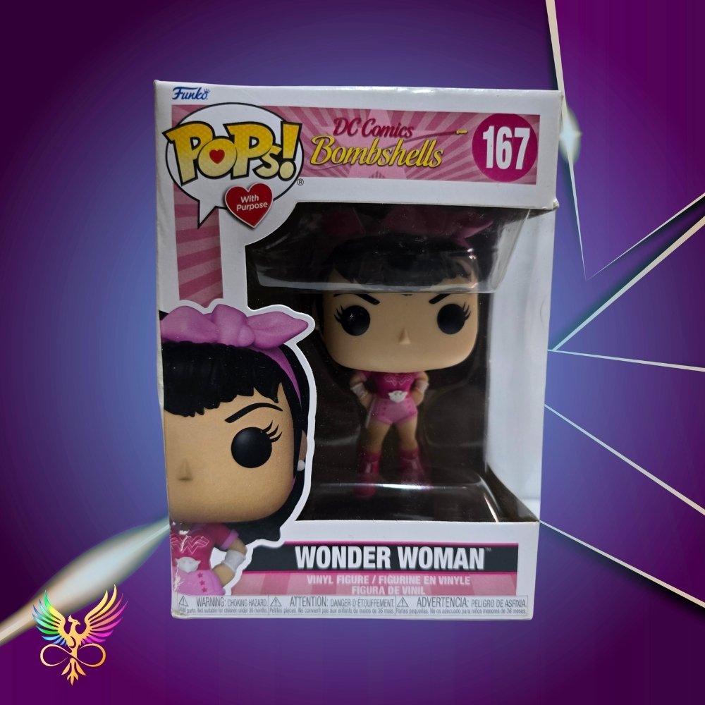 Funko Pop! DC Comics Bombshells: Breast Cancer Awareness Wonder Woman #167 Vinyl Figure