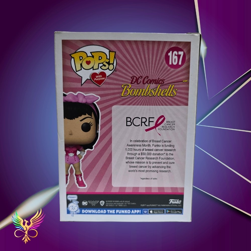 Funko Pop! DC Comics Bombshells: Breast Cancer Awareness Wonder Woman #167 Vinyl Figure