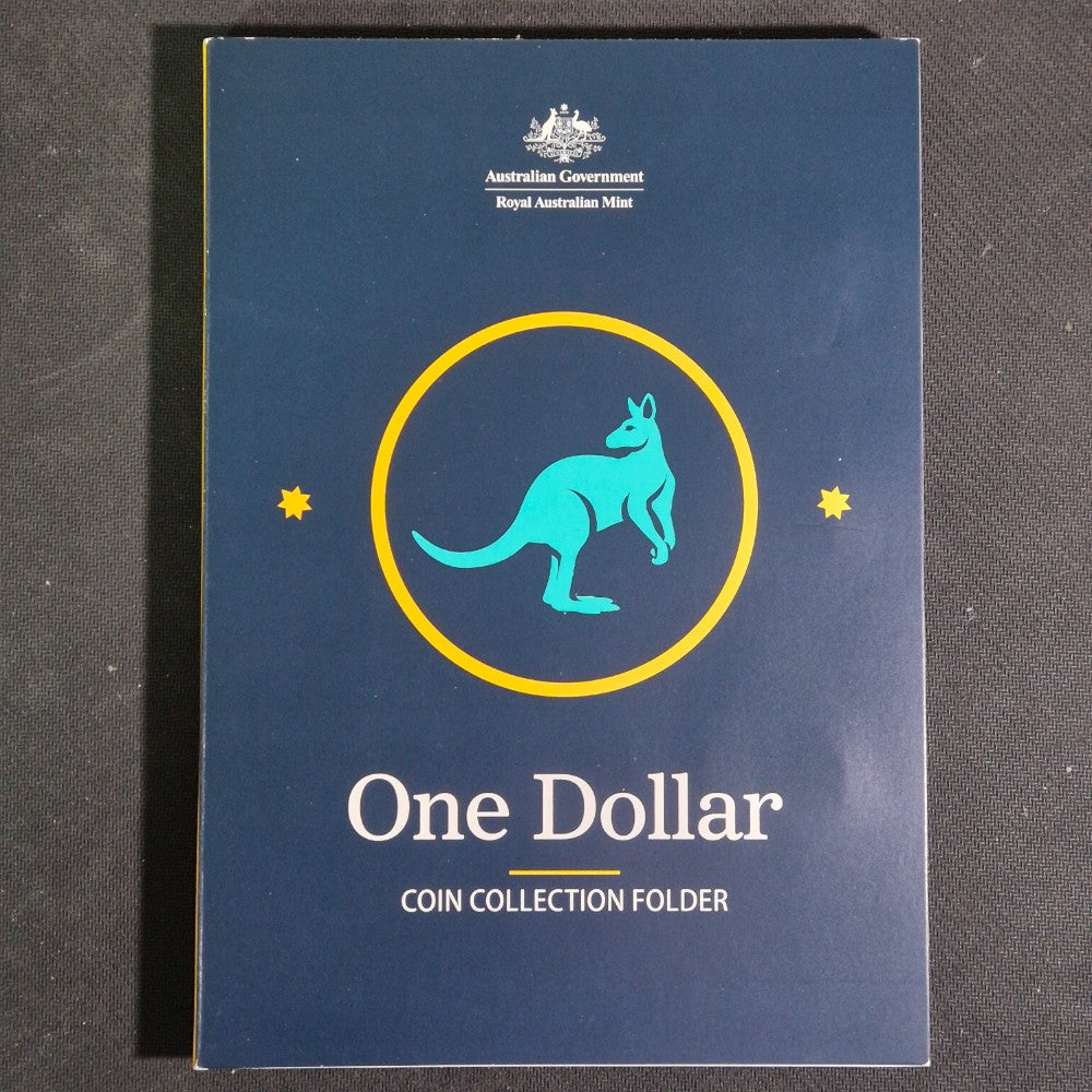 Royal Australian Mint $1 Coin Collection Folder with 29x circulated $1 coins and nifc designs front cover