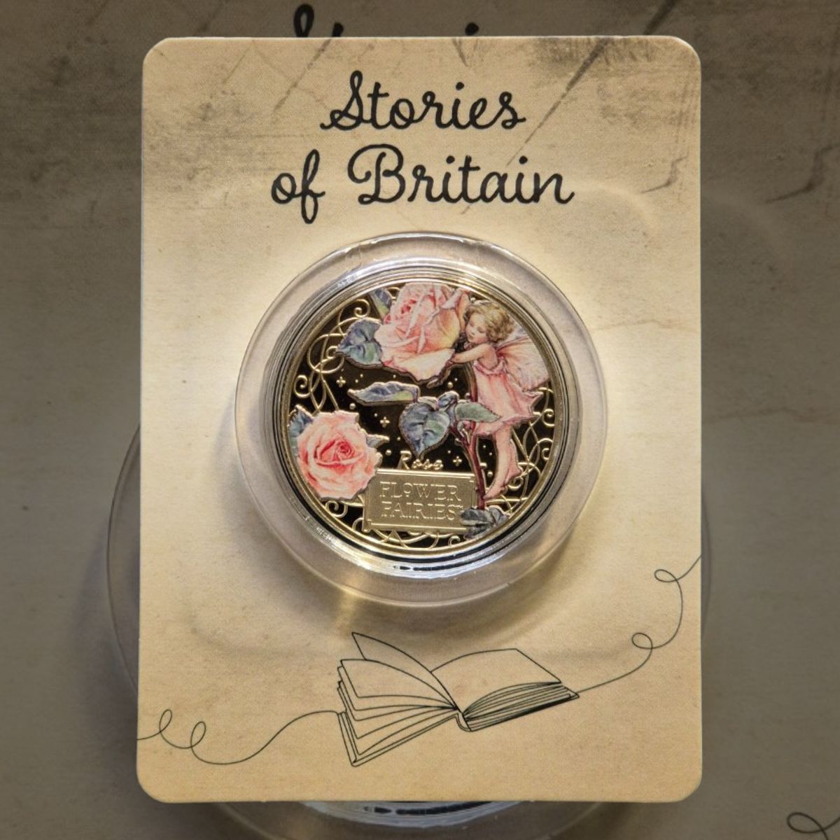 Stories of Britain – Flower Fairies Rose Fairy Gold Plated BU Commemorative