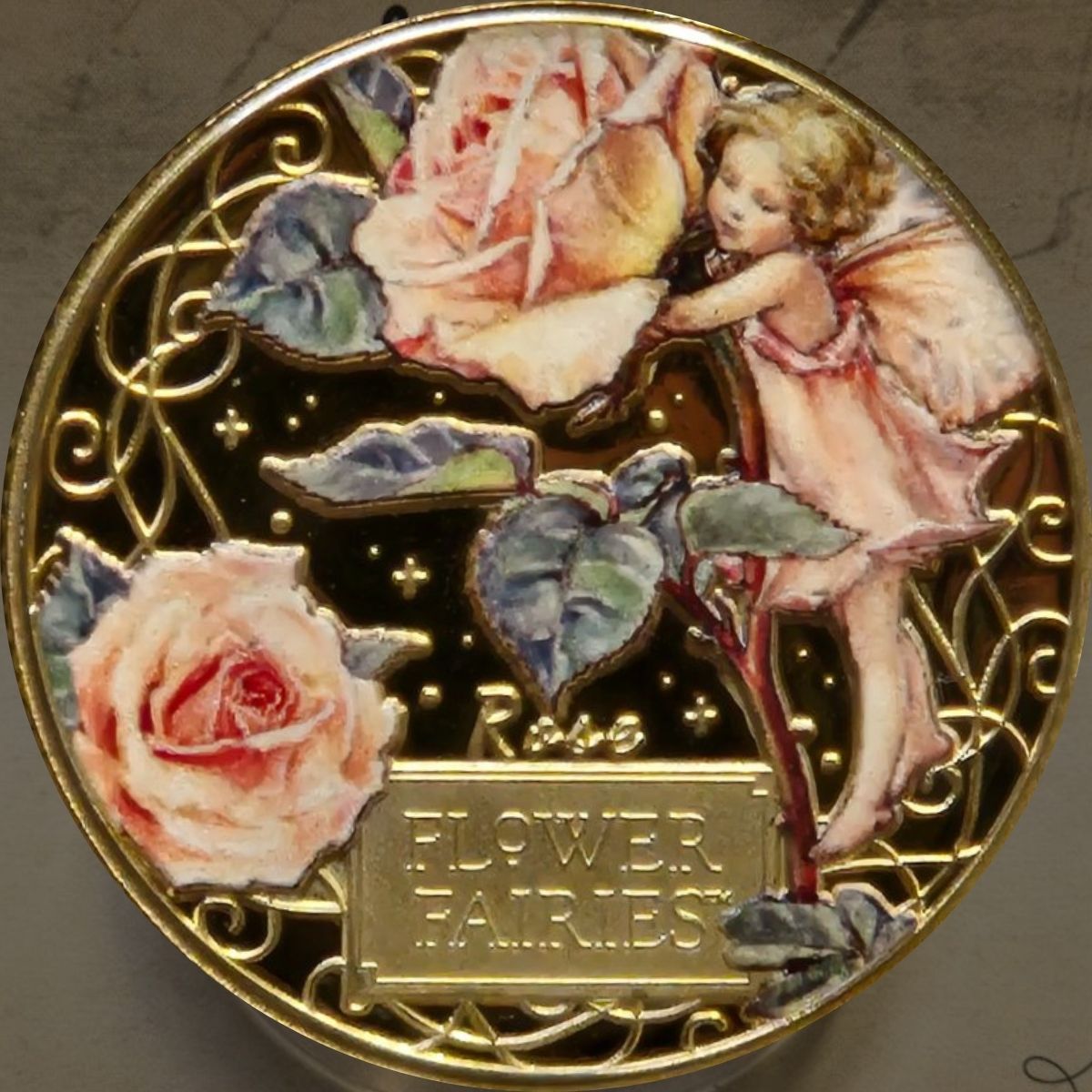Stories of Britain – Flower Fairies Rose Fairy Gold Plated BU Commemorative