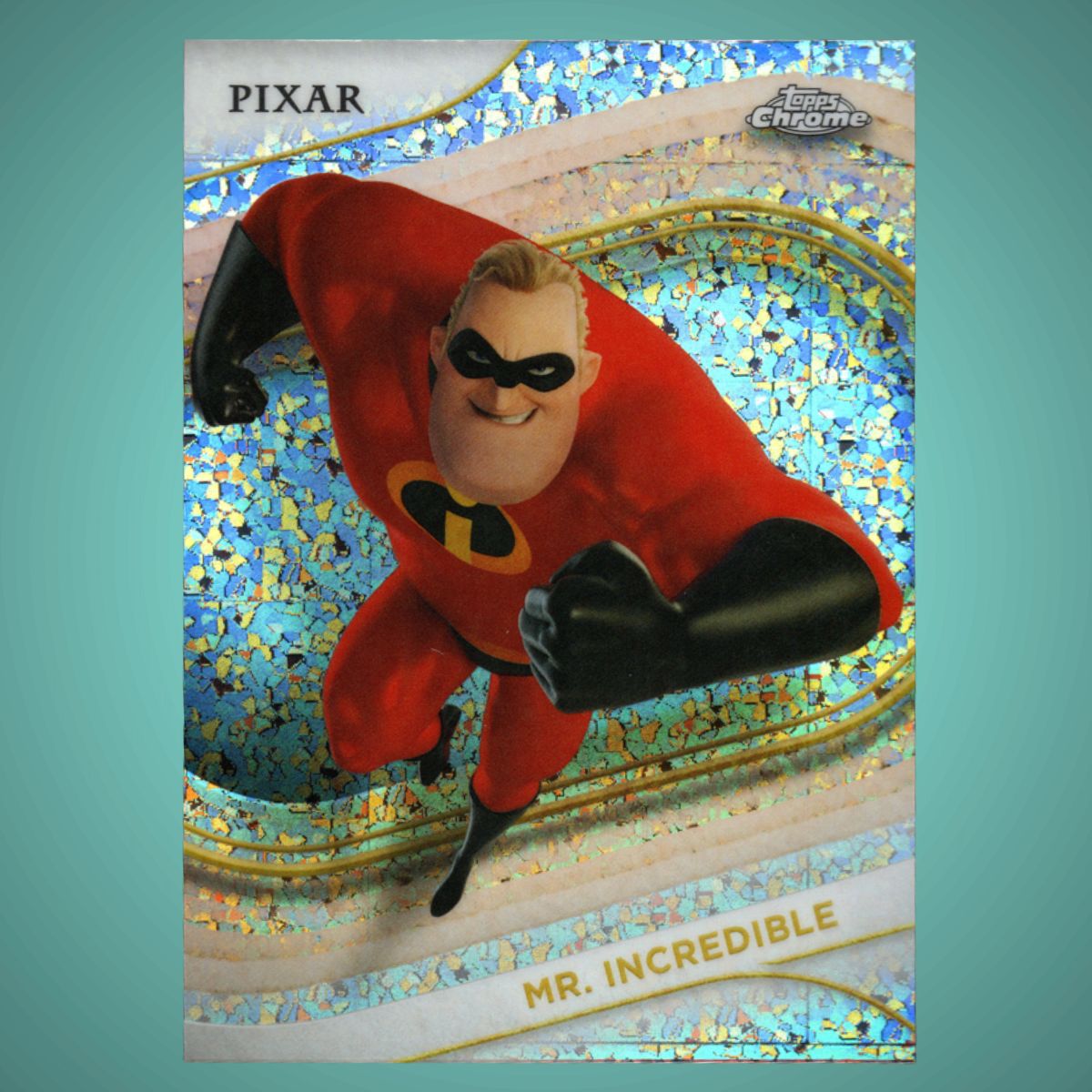 2025 Topps® Chrome Disney #150 Mr. Incredible Mini Diamonds Refractor