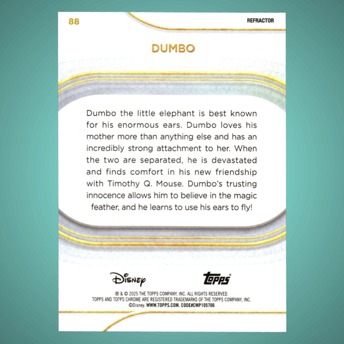 2025 Topps® Chrome Disney #88 Dumbo Refractor