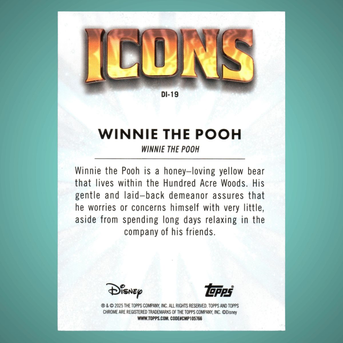 2025 Topps® Chrome Disney Icons Winnie The Pooh DI-19