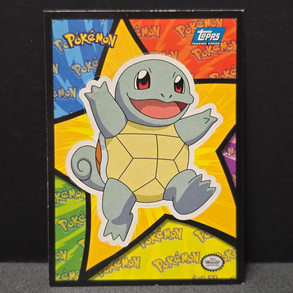 1999 Pokémon Topps Movie Edition – Squirtle (Sticker Card) [DMG]