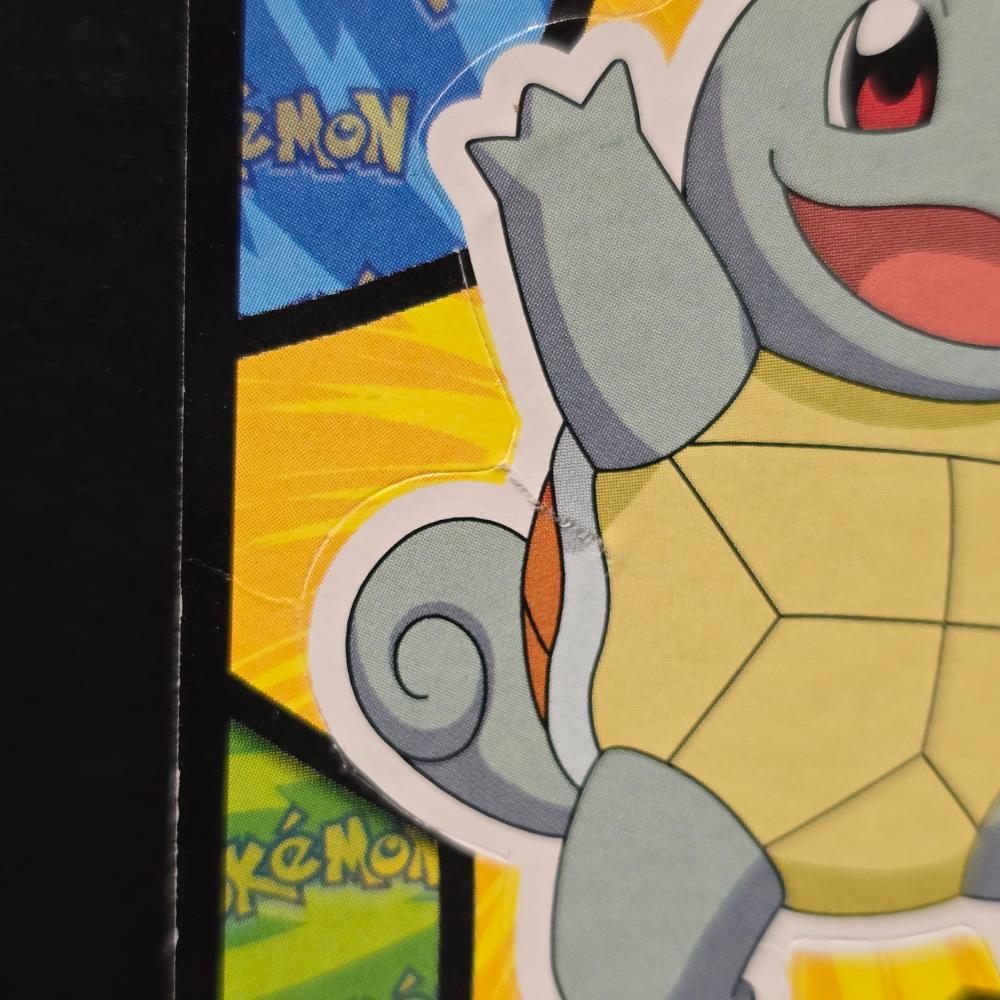 1999 Pokémon Topps Movie Edition – Squirtle (Sticker Card) [DMG]