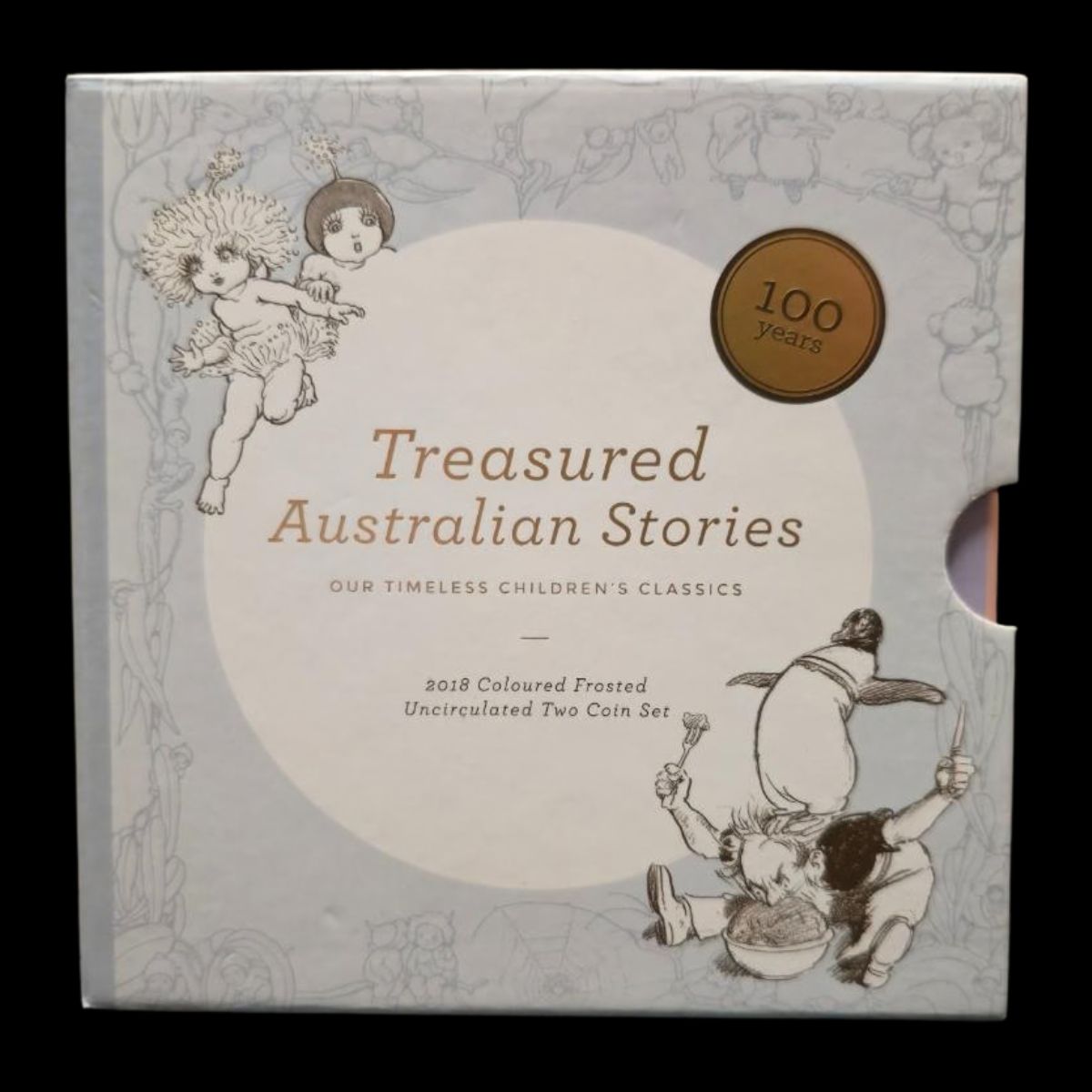 2018 $1 Treasured Australian Stories Two Coloured Frosted Uncirculated Coin Set