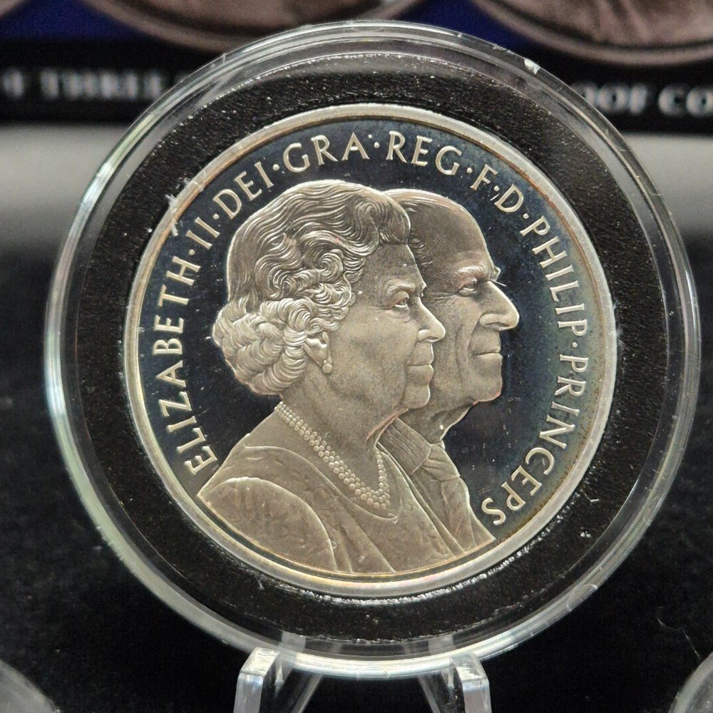 QEII & Prince Philip Wedding Milestones Silver Crown Three Coin Set