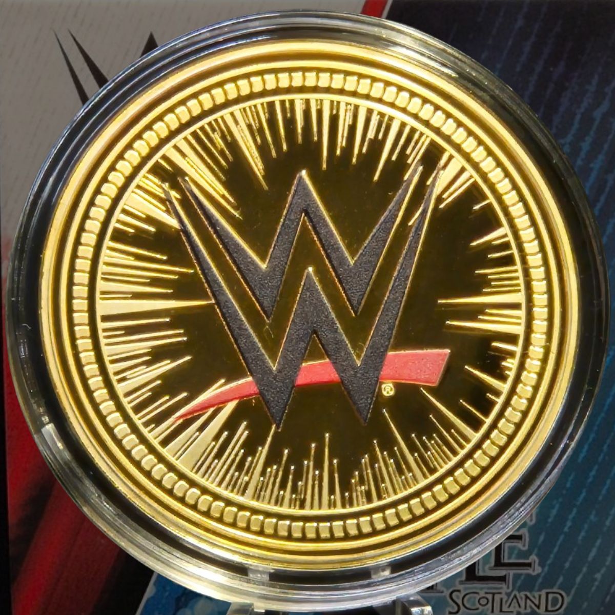 2024 WWE Event Clash at the Castle 50mm Gold Plated Commemorative Medallion